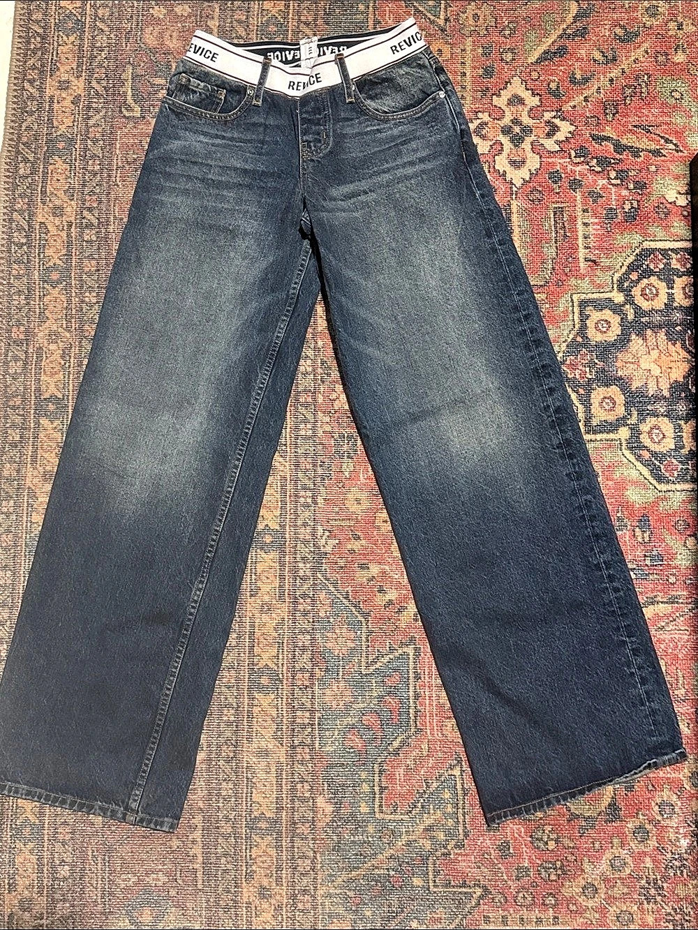 Revice Empire Jean Wide Leg Blue Waist 25